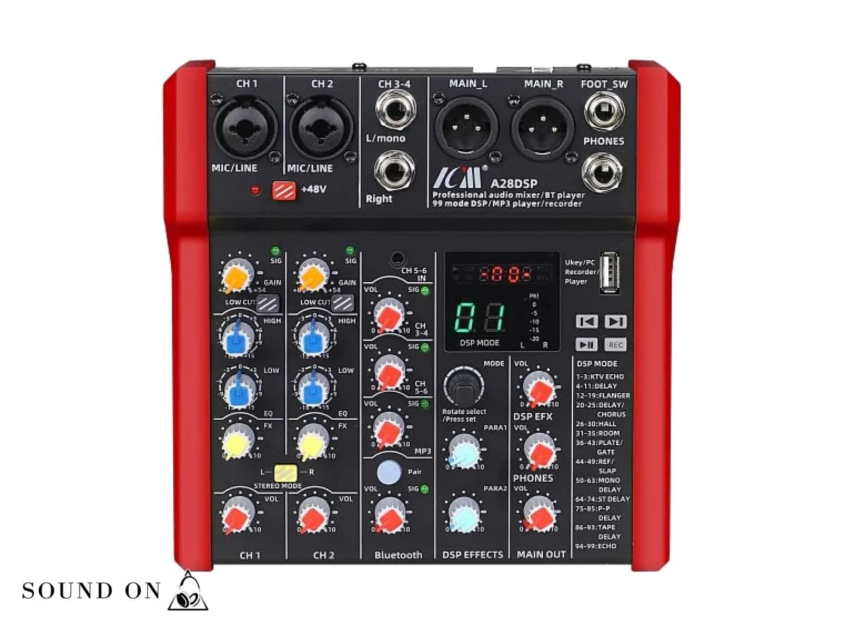 מיקסר 4 ערוצים A28DSP MIX ICM