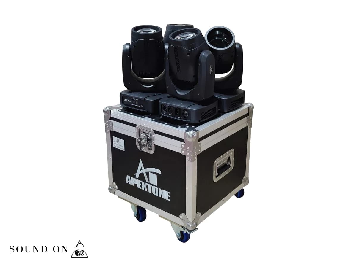 סט 4 פנסי Beam LED בקייס Apextone AURA-120